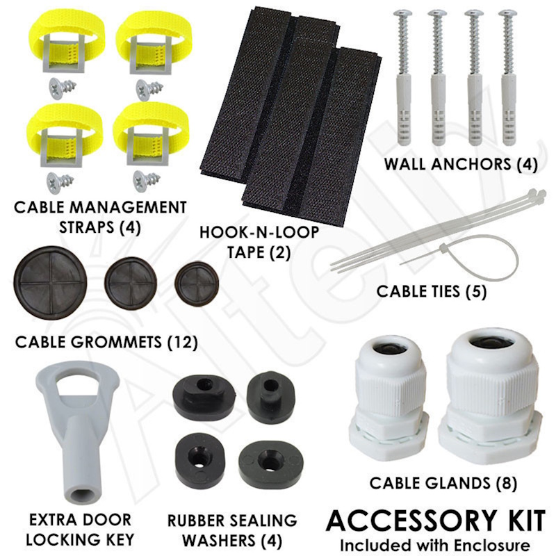 Altelix Network Distribution Enclosure - Polycarbonate + ABS NEMA 4X Weatherproof Enclosure with 12-Port Blank Patch Panel, 120 VAC Outlets & Power Cord - Image 10