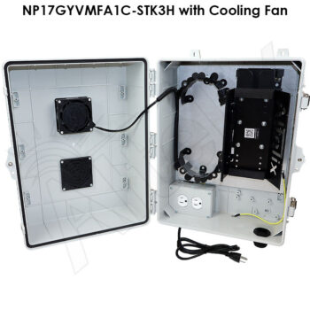 Altelix Polycarbonate Weatherproof Enclosure for Starlink® Satellite Router & Mesh Node with Cooling Fan, 120VAC Outlets and Power Cord