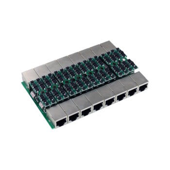ROBOfiber 8POE-SP - 8 port Full 8 pin Cat6 RJ45 Gigabit/2.5G Ethernet surge protector board with PoE support for POE-RM-8 chassis