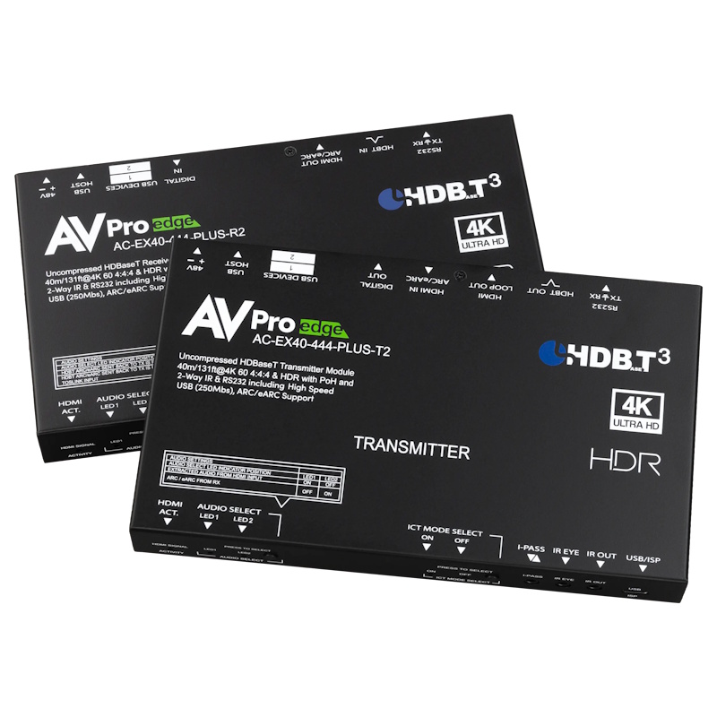 AVPro Edge AC-EX40-444-PLUS-KIT - 4K60 (4:4:4) 40M 18Gbps HDBaseT Extender with USB Extension