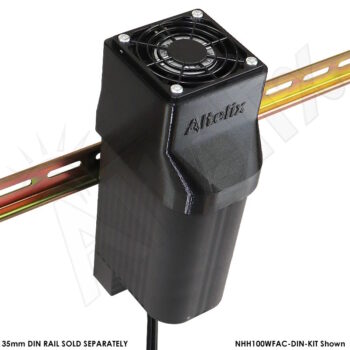 Altelix Turbo Heater Kit - DIN Rail Mountable with Fan - 50W or 100W with Thermostat, Fan and Power Cord