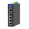 ROBOfiber HGW-500 - 5x RJ45 ports Gigabit Ethernet Industrial fiber switch, DIN rail mount, -40 to +75 Celsius
