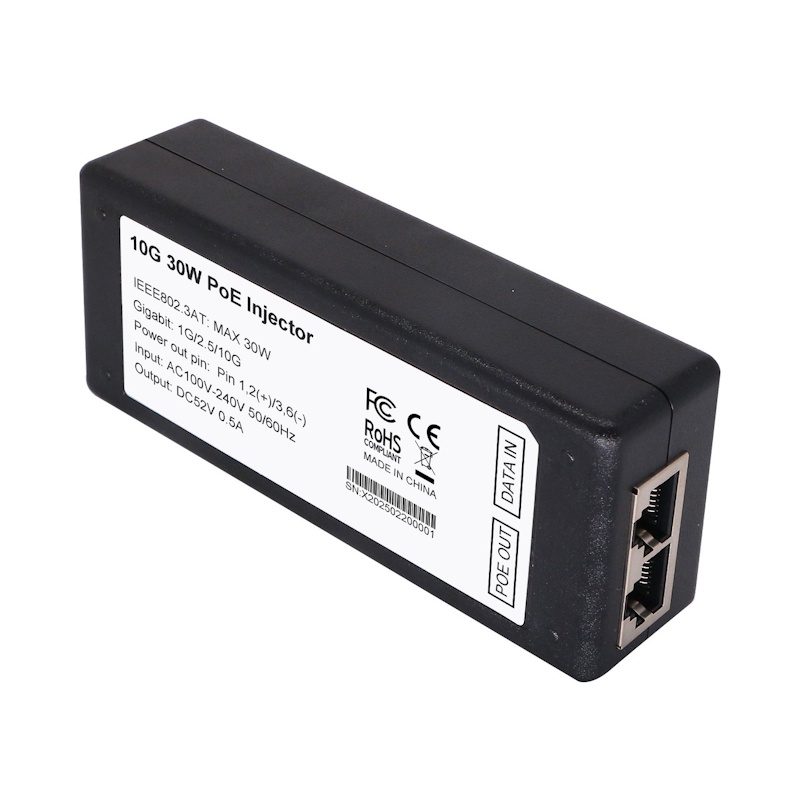 ROBOfiber INJ-10G-30R 10G/2.5G/Gigabit Ethernet PoE injector (30W) - Image 3