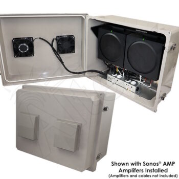 Altelix Weatherproof Dual SONOS®AMP Enclosure AMP with 120 VAC Outlets and Power Cord