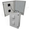 Altelix 32x24x12 Vented Fiberglass Weatherproof NEMA Enclosure with 120 VAC Outlets & Dual 85°F Turn-On Cooling Fans