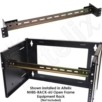 Altelix Adjustable 1U 19" Rack Mount DIN Rail Kit