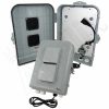 Altelix 15x10x5 Polycarbonate + ABS Vented Weatherproof Enclosure with Aluminum Mounting Plate, 120 VAC 3-Prong Power Plug & Power Cord