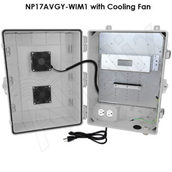 Altelix Weatherproof WiiM® Amp and WiiM® Amp Pro Enclosure with 120 VAC Outlets & Power Cord