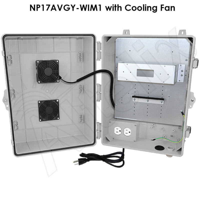 Altelix Weatherproof WiiM® Amp and WiiM® Amp Pro Enclosure with 120 VAC Outlets & Power Cord