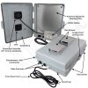 Altelix 17x14x6 Vented Polycarbonate + ABS Weatherproof NEMA Enclosure with Cooling Fan, 120 VAC Outlets & Power Cord - Image 2