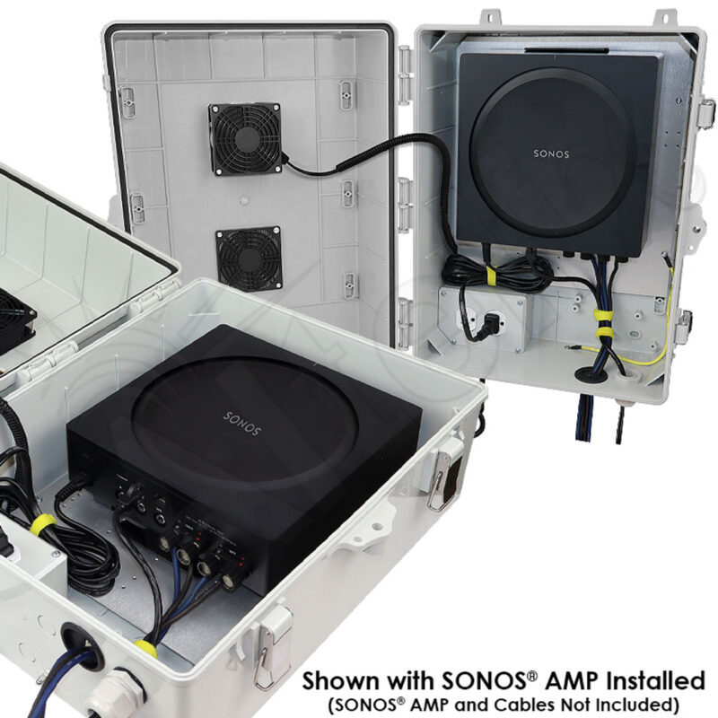 Altelix Weatherproof Enclosure Series for SONOS® AMP with 120 VAC Outlets and Power Cord