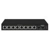 ROBOfiber RB10-802S-PSE 8x 100M/1G/2.5G Ethernet port switch + 2x 1G/10G SFP+ uplink slots, high power PoE++ 125W budget