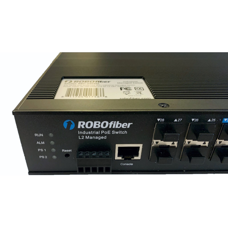 ROBOfiber H10-804SM-PSE - 8x Gigabit RJ45 + 2x 1G/2.5G/10G SFP+ ports + 2x  1G/10G SFP+ ports Ethernet Layer 3 Managed PoE Industrial fiber switch 240W  total power - Future Ready Solutions