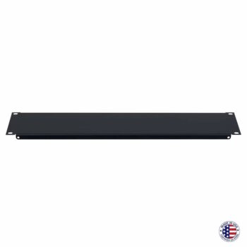 Lowell Blank Steel Rack Plates with Flange - Smooth Black