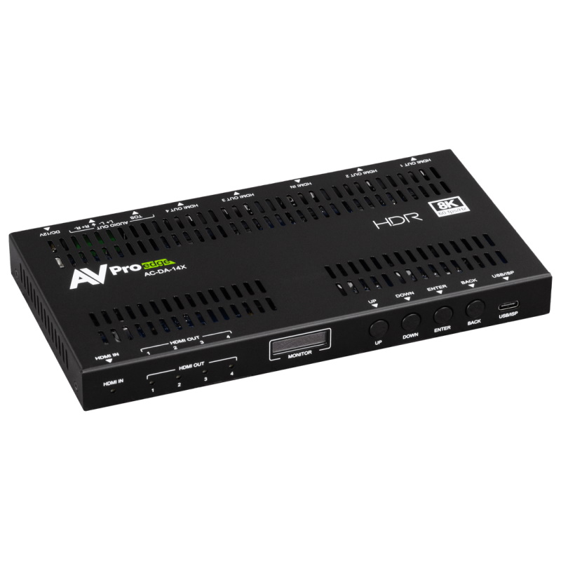 frivillig Gøre klart royalty AVPro Edge AC-DA-14X 8K 40Gbps 1x4 HDMI Distribution Amplifier with  Advanced EDID Management - Future Ready Solutions
